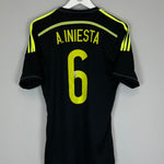 2013/15 SPAIN A.INIESTA 6 AWAY SHIRT (S) ADIDAS - Cult Kits - Small - Buy Vintage Football Shirts, Authentic Retro Football Shirts For Sale, Classic Football Shirts & Soccer Jersey