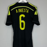 2013/15 SPAIN A.INIESTA 6 AWAY SHIRT (S) ADIDAS - Cult Kits - Small - Buy Vintage Football Shirts, Authentic Retro Football Shirts For Sale, Classic Football Shirts & Soccer Jersey