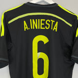 2013/15 SPAIN A.INIESTA 6 AWAY SHIRT (S) ADIDAS - Cult Kits - Small - Buy Vintage Football Shirts, Authentic Retro Football Shirts For Sale, Classic Football Shirts & Soccer Jersey