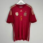 Shop 2013/15 SPAIN A.INIESTA #6 HOME SHIRT (L) ADIDAS, classic football shirts, vintage football shirts & retro soccer jerseys at Cult Kits