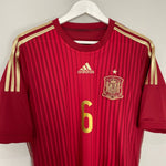 Shop 2013/15 SPAIN A.INIESTA #6 HOME SHIRT (M) ADIDAS, classic football shirts, vintage football shirts & retro soccer jerseys at Cult Kits
