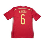 Buy 2013/15 Spain A.Iniesta 6 Home Shirt (M) Adidas ~ Free worldwide shipping ~ Authentic Vintage Football Shirts from Cult Kits