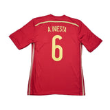 Buy 2013/15 Spain A.Iniesta 6 Home Shirt (M) Adidas ~ Free worldwide shipping ~ Authentic Vintage Football Shirts from Cult Kits