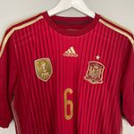 Shop 2013/15 SPAIN A.INIESTA #6 HOME SHIRT (M) ADIDAS, classic football shirts, vintage football shirts & retro soccer jerseys at Cult Kits