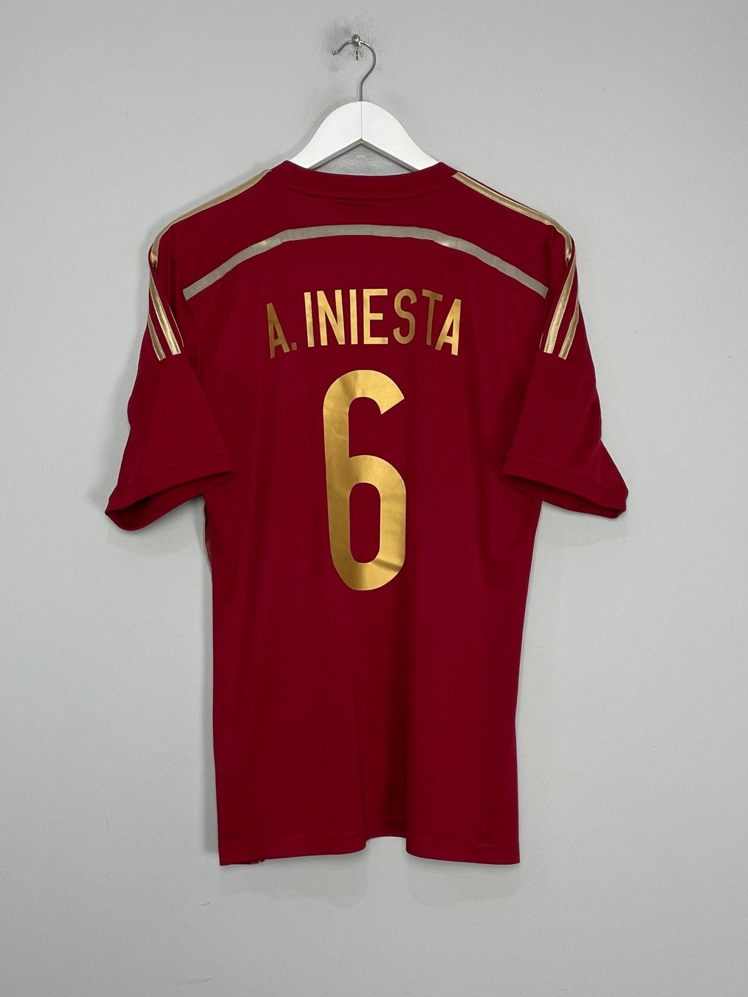 Iniesta Kit Small 2013/15 SPAIN A.INIESTA #6 HOME SHIRT (M) ADIDAS – Cult Kits