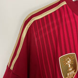 Shop 2013/15 SPAIN A.INIESTA #6 HOME SHIRT (M) ADIDAS, classic football shirts, vintage football shirts & retro soccer jerseys at Cult Kits