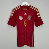 Shop 2013/15 SPAIN A.INIESTA #6 HOME SHIRT (S) ADIDAS, classic football shirts, vintage football shirts & retro soccer jerseys at Cult Kits