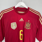 Shop 2013/15 SPAIN A.INIESTA #6 HOME SHIRT (S) ADIDAS, classic football shirts, vintage football shirts & retro soccer jerseys at Cult Kits