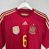 Shop 2013/15 SPAIN A.INIESTA #6 HOME SHIRT (S) ADIDAS, classic football shirts, vintage football shirts & retro soccer jerseys at Cult Kits
