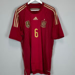 Shop 2013/15 SPAIN A.INIESTA #6 HOME SHIRT (XL) ADIDAS, classic football shirts, vintage football shirts & retro soccer jerseys at Cult Kits