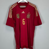 Shop 2013/15 SPAIN A.INIESTA #6 HOME SHIRT (XL) ADIDAS, classic football shirts, vintage football shirts & retro soccer jerseys at Cult Kits