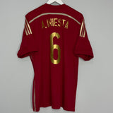 Shop 2013/15 SPAIN A.INIESTA #6 HOME SHIRT (XL) ADIDAS, classic football shirts, vintage football shirts & retro soccer jerseys at Cult Kits