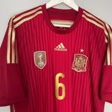 Shop 2013/15 SPAIN A.INIESTA #6 HOME SHIRT (XL) ADIDAS, classic football shirts, vintage football shirts & retro soccer jerseys at Cult Kits
