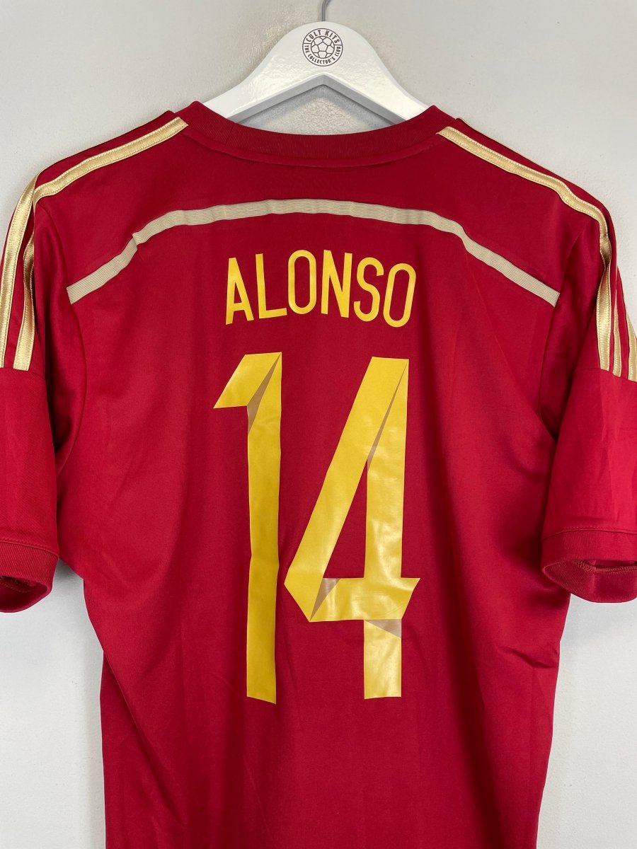 2013/15 SPAIN ALONSO 14 HOME SHIRT (M) ADIDAS - Cult Kits - Medium - Buy Vintage Football Shirts, Authentic Retro Football Shirts For Sale, Classic Football Shirts & Soccer Jersey