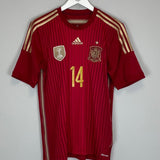 2013/15 SPAIN ALONSO 14 HOME SHIRT (M) ADIDAS - Cult Kits - Medium - Buy Vintage Football Shirts, Authentic Retro Football Shirts For Sale, Classic Football Shirts & Soccer Jersey