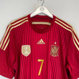 2013/15 SPAIN DAVID VILLA 7 HOME SHIRT (XL) ADIDAS - Cult Kits - XL - Buy Vintage Football Shirts, Authentic Retro Football Shirts For Sale, Classic Football Shirts & Soccer Jersey