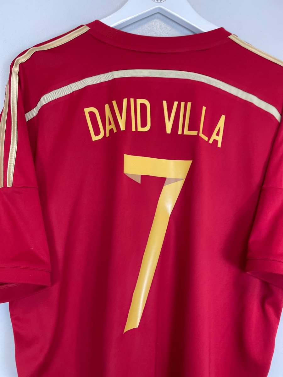 2013/15 SPAIN DAVID VILLA 7 HOME SHIRT (XL) ADIDAS - Cult Kits - XL - Buy Vintage Football Shirts, Authentic Retro Football Shirts For Sale, Classic Football Shirts & Soccer Jersey