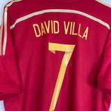 2013/15 SPAIN DAVID VILLA 7 HOME SHIRT (XL) ADIDAS - Cult Kits - XL - Buy Vintage Football Shirts, Authentic Retro Football Shirts For Sale, Classic Football Shirts & Soccer Jersey