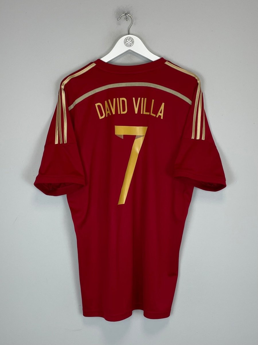 2013/15 SPAIN DAVID VILLA 7 HOME SHIRT (XL) ADIDAS - Cult Kits - XL - Buy Vintage Football Shirts, Authentic Retro Football Shirts For Sale, Classic Football Shirts & Soccer Jersey