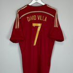 2013/15 SPAIN DAVID VILLA 7 HOME SHIRT (XL) ADIDAS - Cult Kits - XL - Buy Vintage Football Shirts, Authentic Retro Football Shirts For Sale, Classic Football Shirts & Soccer Jersey