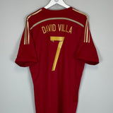 2013/15 SPAIN DAVID VILLA 7 HOME SHIRT (XL) ADIDAS - Cult Kits - XL - Buy Vintage Football Shirts, Authentic Retro Football Shirts For Sale, Classic Football Shirts & Soccer Jersey
