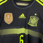 Shop 2013/15 SPAIN INIESTA #6 AWAY SHIRT (M) ADIDAS, classic football shirts, vintage football shirts & retro soccer jerseys at Cult Kits