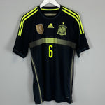 Shop 2013/15 SPAIN INIESTA #6 AWAY SHIRT (M) ADIDAS, classic football shirts, vintage football shirts & retro soccer jerseys at Cult Kits