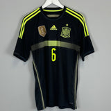 Shop 2013/15 SPAIN INIESTA #6 AWAY SHIRT (M) ADIDAS, classic football shirts, vintage football shirts & retro soccer jerseys at Cult Kits