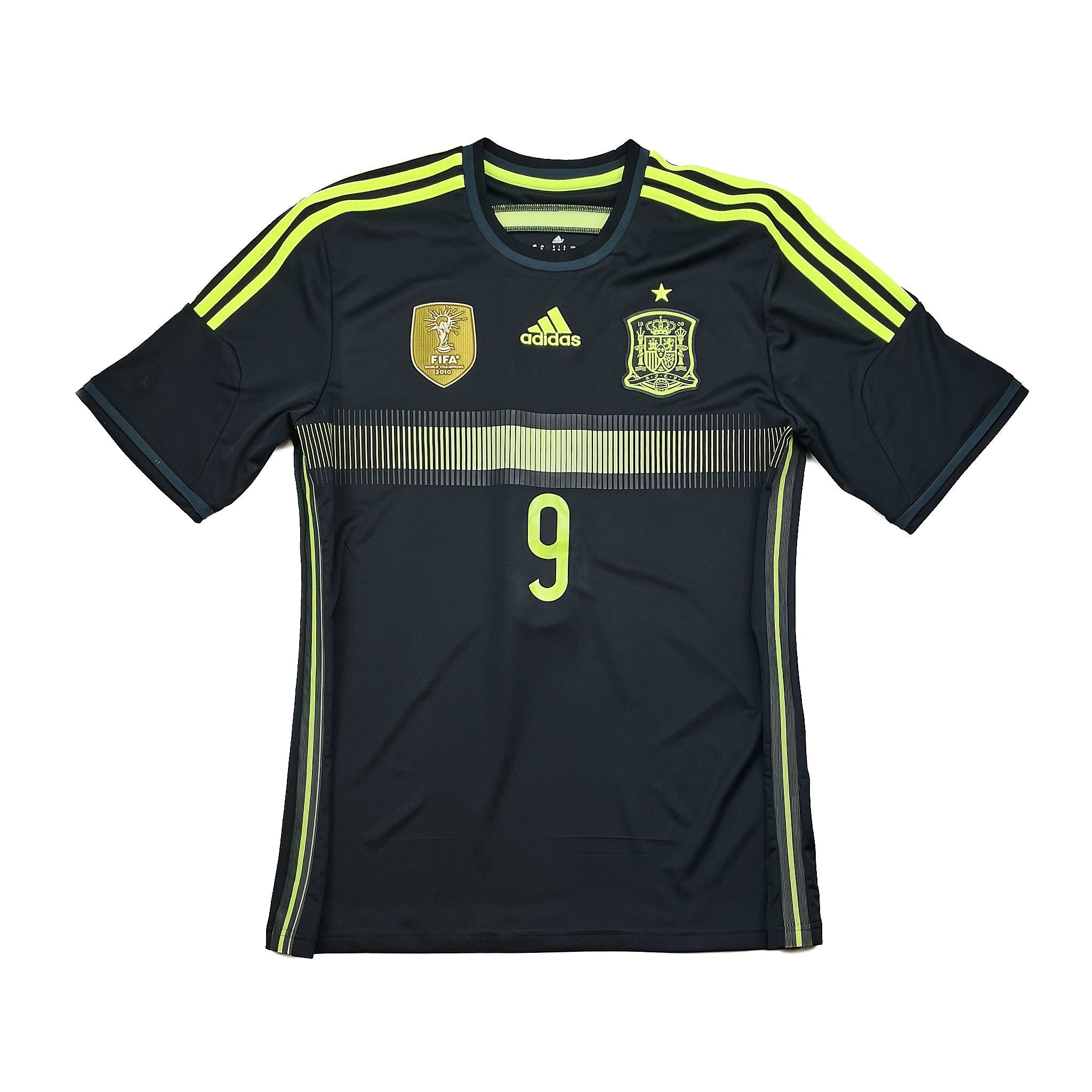 Buy 2013/15 Spain Torres 9 Away Shirt (M) Adidas ~ Free worldwide shipping ~ Authentic Vintage Football Shirts from Cult Kits