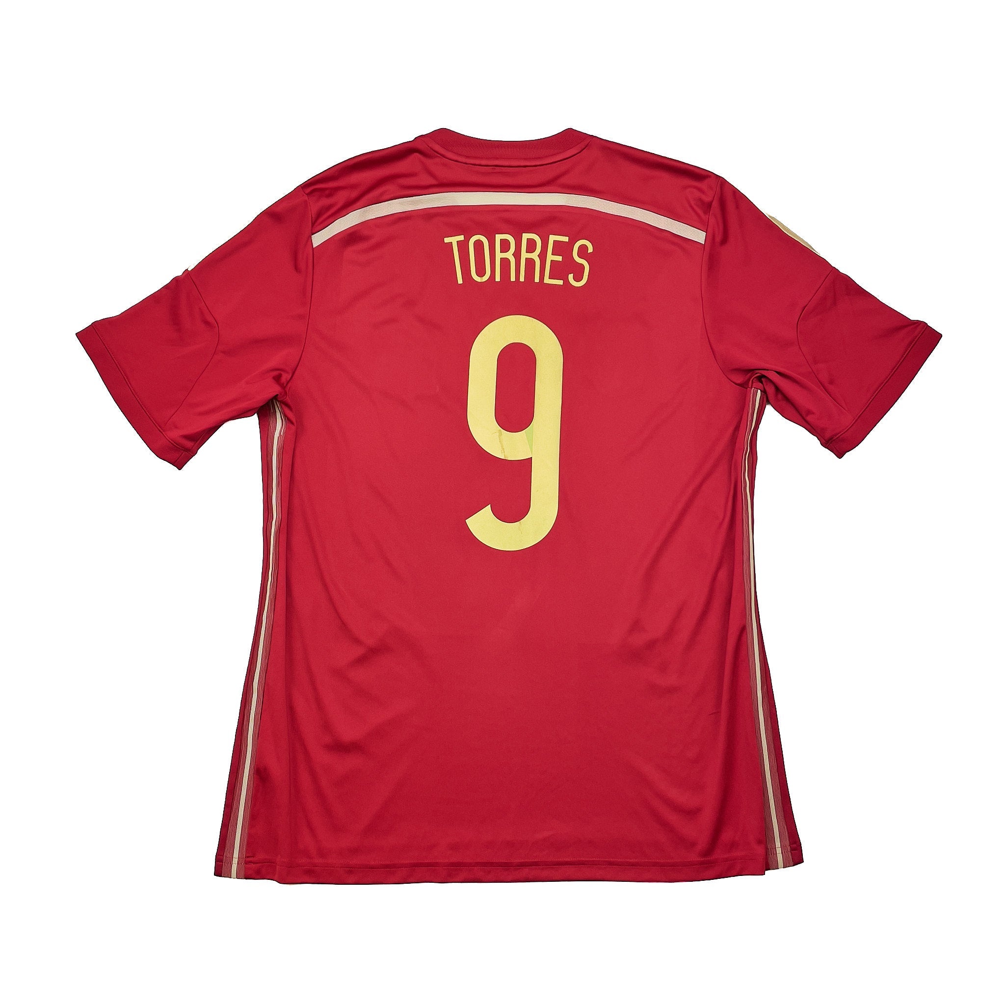 Buy 2013/15 Spain Torres 9 Home Shirt (L) Adidas ~ Free worldwide shipping ~ Authentic Vintage Football Shirts from Cult Kits