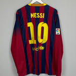 Shop 2013/14 BARCELONA MESSI #10 L/S HOME SHIRT (XL) NIKE, classic football shirts, vintage football shirts & retro soccer jerseys at Cult Kits