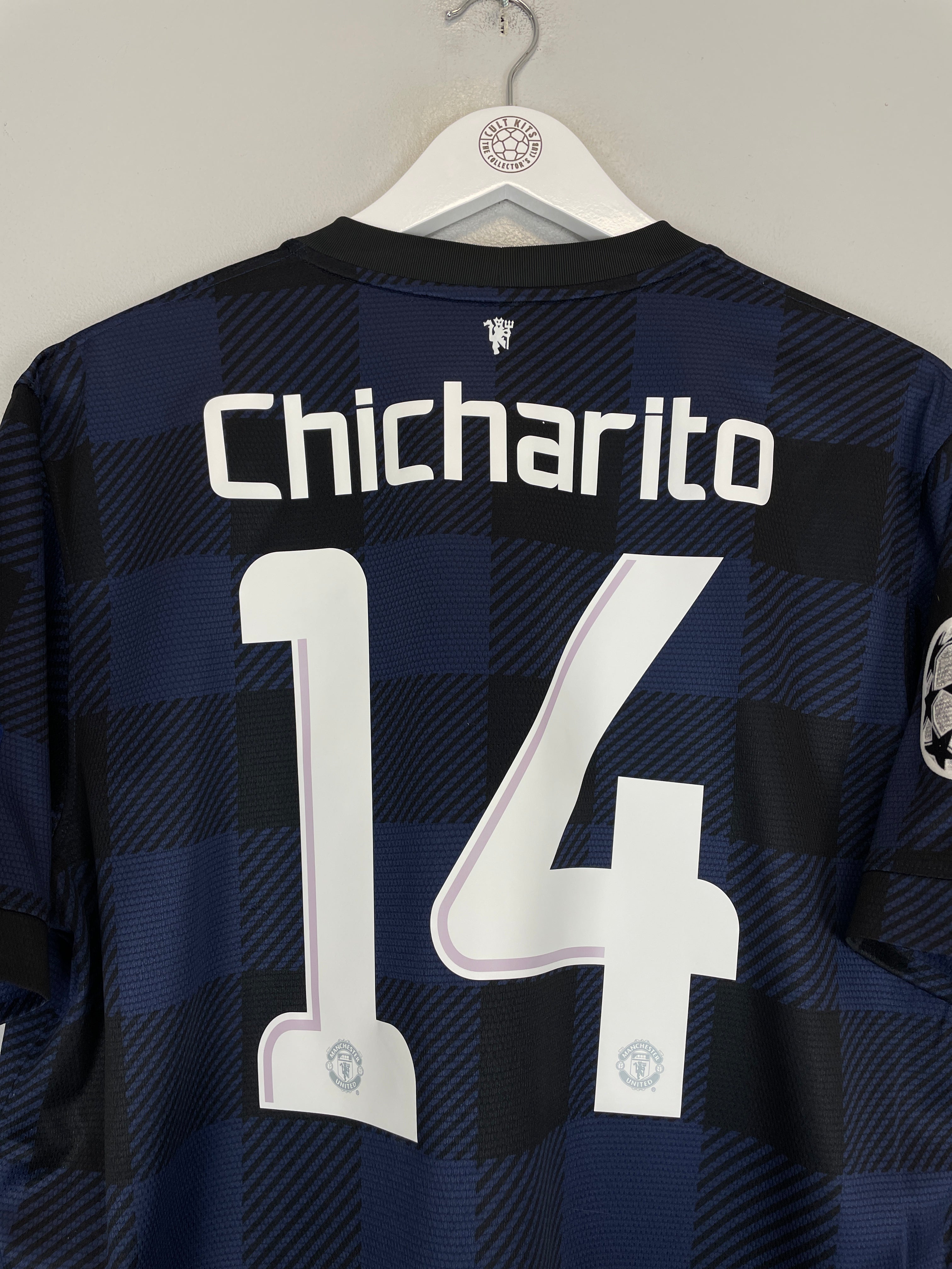 2013/14 MANCHESTER UNITED CHICHARITO #14 C/L AWAY SHIRT (L) NIKE BACK
