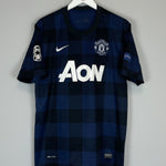 2013/14 MANCHESTER UNITED CHICHARITO #14 C/L AWAY SHIRT (L) NIKE BLUE NAVY WHITE AON UCL 