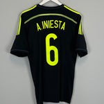 Shop 2013/15 SPAIN A.INIESTA #6 AWAY SHIRT (L) ADIDAS, classic football shirts, vintage football shirts & retro soccer jerseys at Cult Kits