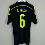 Shop 2013/15 SPAIN INIESTA #6 AWAY SHIRT (M) ADIDAS, classic football shirts, vintage football shirts & retro soccer jerseys at Cult Kits