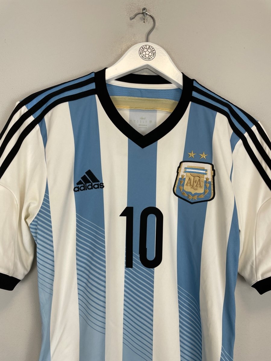 2014 ARGENTINA MESSI 10 HOME SHIRT (S) ADIDAS - Cult Kits - Small - Buy Vintage Football Shirts, Authentic Retro Football Shirts For Sale, Classic Football Shirts & Soccer Jersey