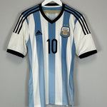 2014 ARGENTINA MESSI 10 HOME SHIRT (S) ADIDAS - Cult Kits - Small - Buy Vintage Football Shirts, Authentic Retro Football Shirts For Sale, Classic Football Shirts & Soccer Jersey