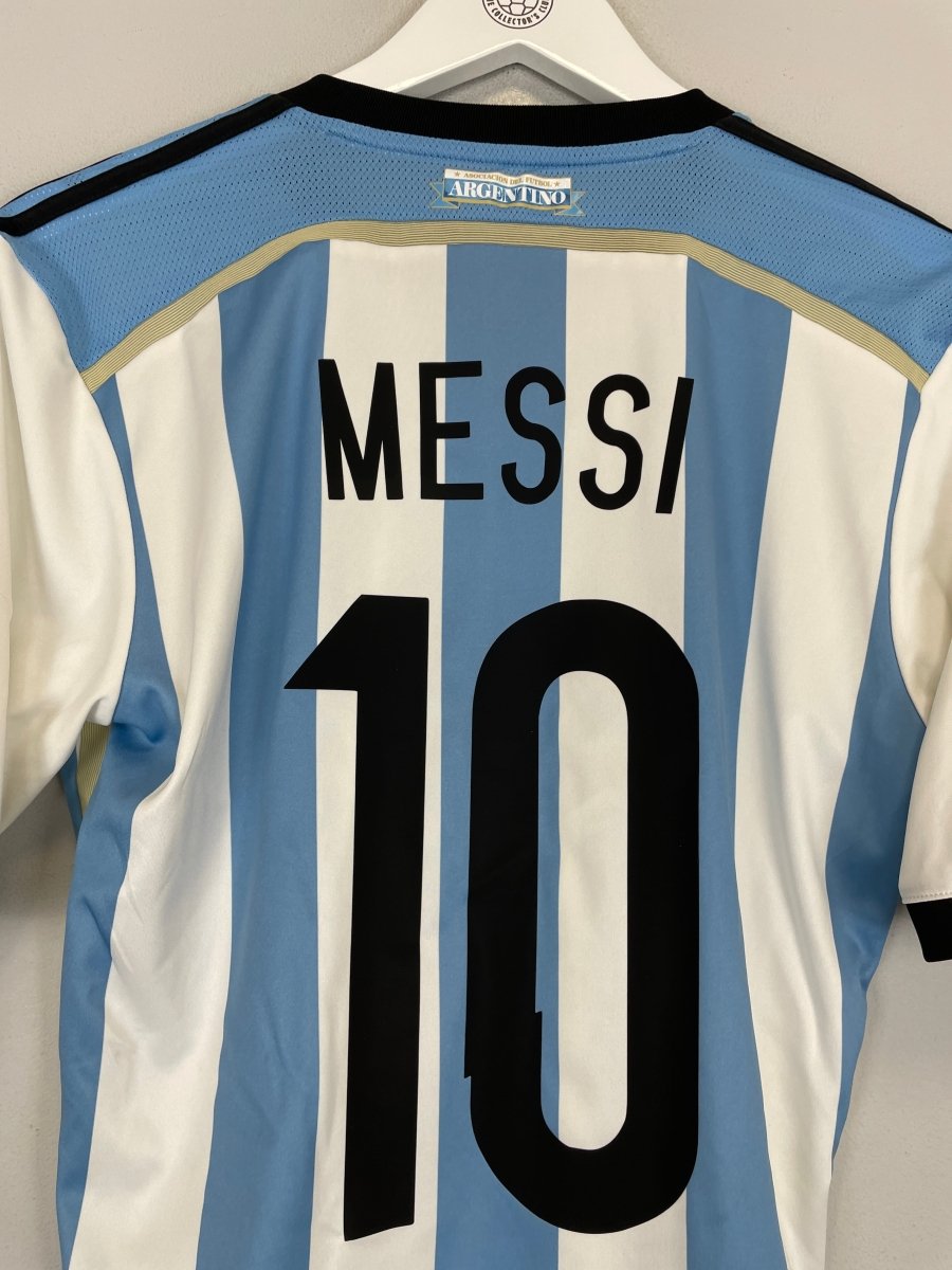 2014 ARGENTINA MESSI 10 HOME SHIRT (S) ADIDAS - Cult Kits - Small - Buy Vintage Football Shirts, Authentic Retro Football Shirts For Sale, Classic Football Shirts & Soccer Jersey