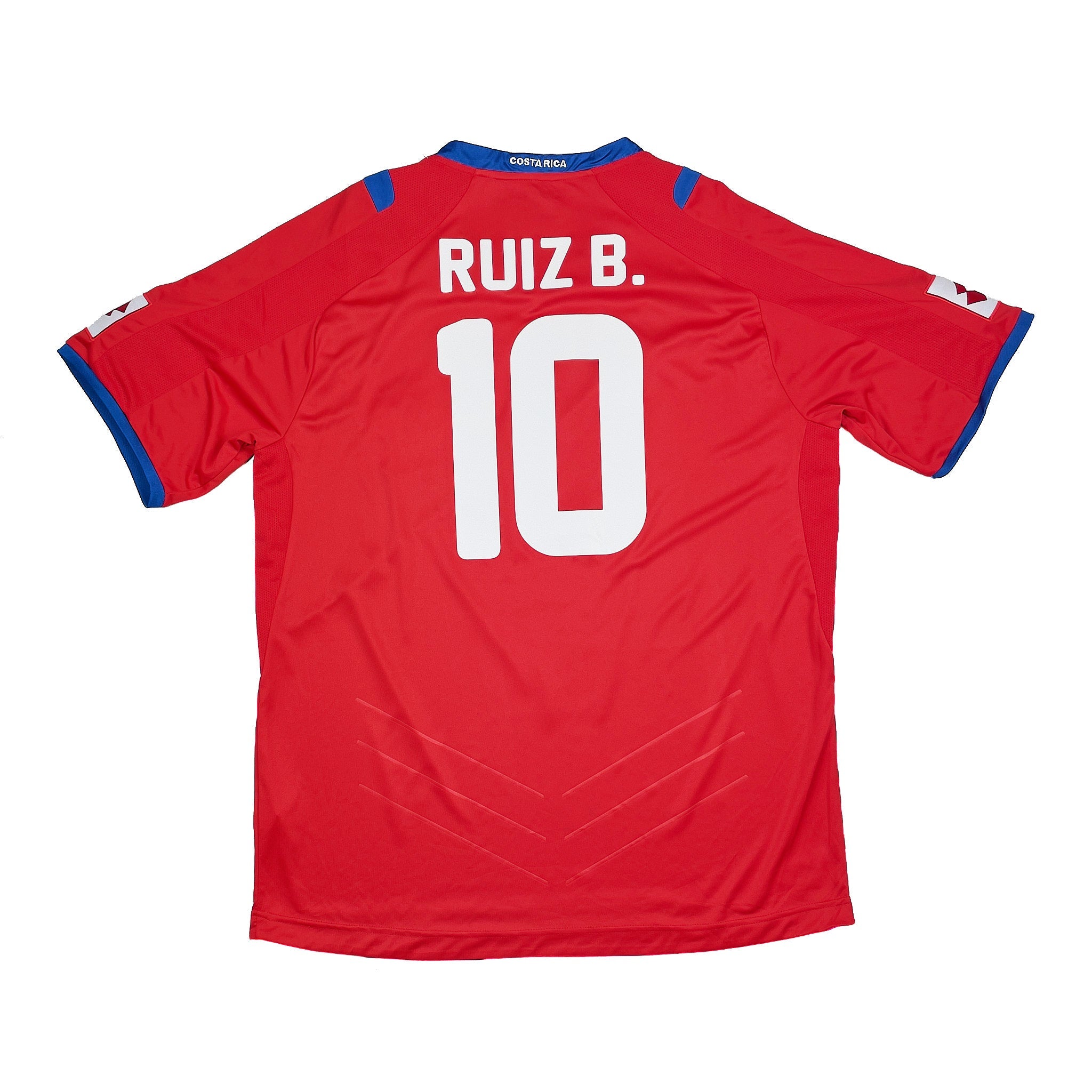 Buy 2014 COSTA RICA B.RUIZ 10 HOME SHIRT (XXL) LOTTO ~ Free worldwide shipping available ~ Authentic Vintage Football Shirts from Cult Kits