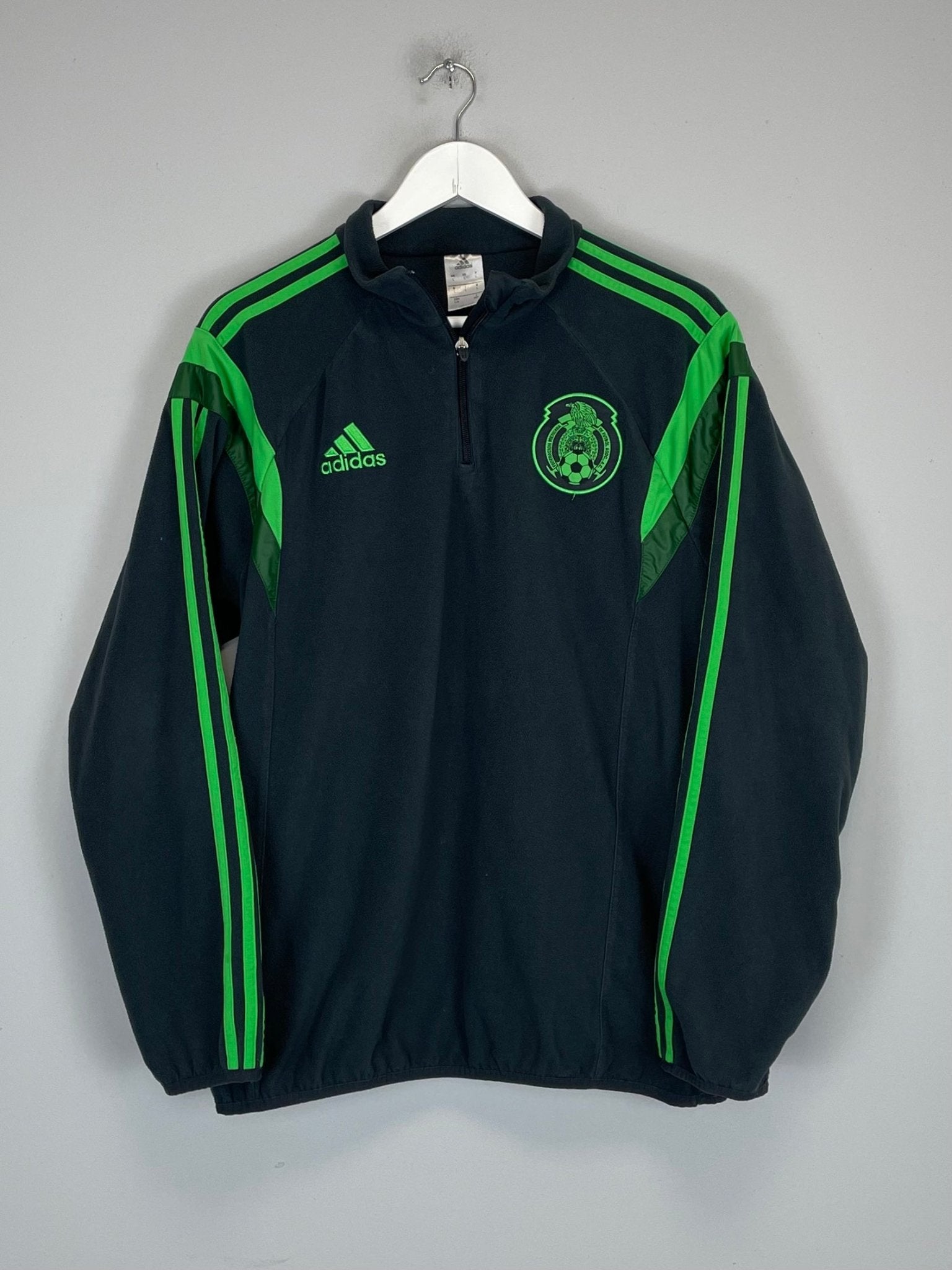 Shop 2014 MEXICO 1/4 ZIP FLEECE (L) ADIDAS, classic football shirts, vintage football shirts & retro soccer jerseys at Cult Kits