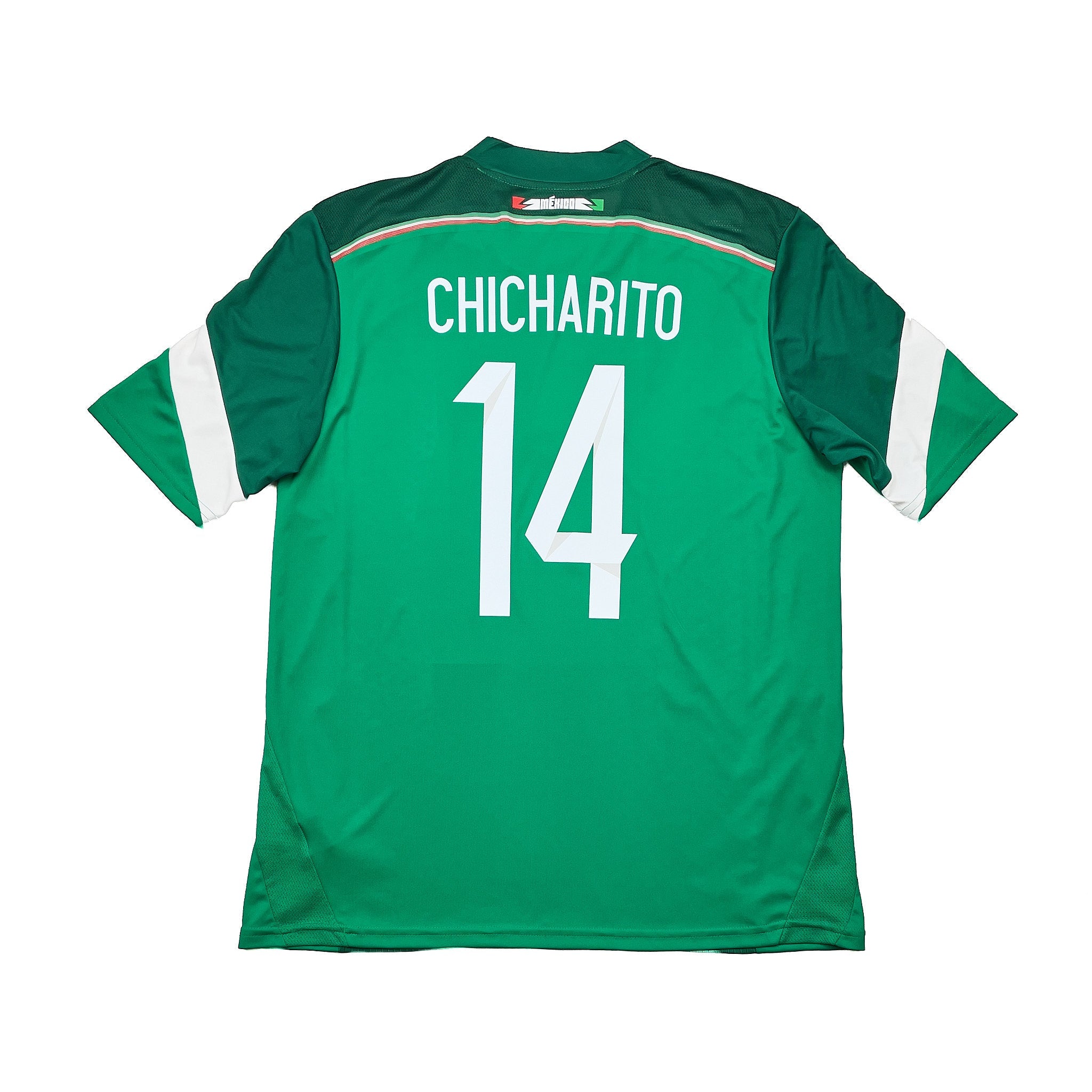Buy 2014 Mexico Chicharito 14 Home Shirt (L) Adidas ~ Free worldwide shipping ~ Authentic Vintage Football Shirts from Cult Kits