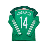 Buy 2014 Mexico Chicharito 14 L/S Home Shirt (S) Adidas ~ Free worldwide shipping ~ Authentic Vintage Football Shirts from Cult Kits