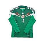Buy 2014 Mexico Chicharito 14 L/S Home Shirt (S) Adidas ~ Free worldwide shipping ~ Authentic Vintage Football Shirts from Cult Kits