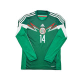 Buy 2014 Mexico Chicharito 14 L/S Home Shirt (S) Adidas ~ Free worldwide shipping ~ Authentic Vintage Football Shirts from Cult Kits
