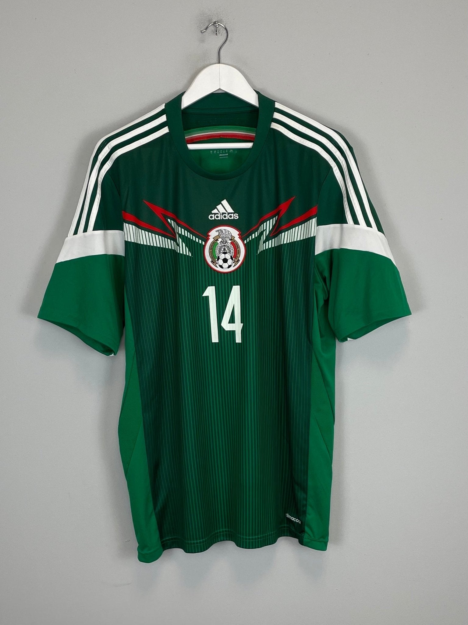 Shop 2014 MEXICO J.HERNANDEZ #14 HOME SHIRT (XL) ADIDAS, classic football shirts, vintage football shirts & retro soccer jerseys at Cult Kits