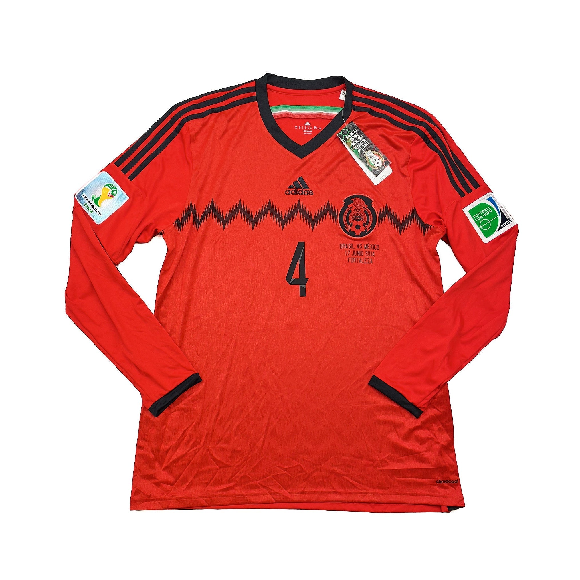 Buy 2014 MEXICO R.MARQUEZ 4 *BNWT* L/S AWAY SHIRT (XL) ADIDAS ~ Free worldwide shipping available ~ Authentic Vintage Football Shirts from Cult Kits
