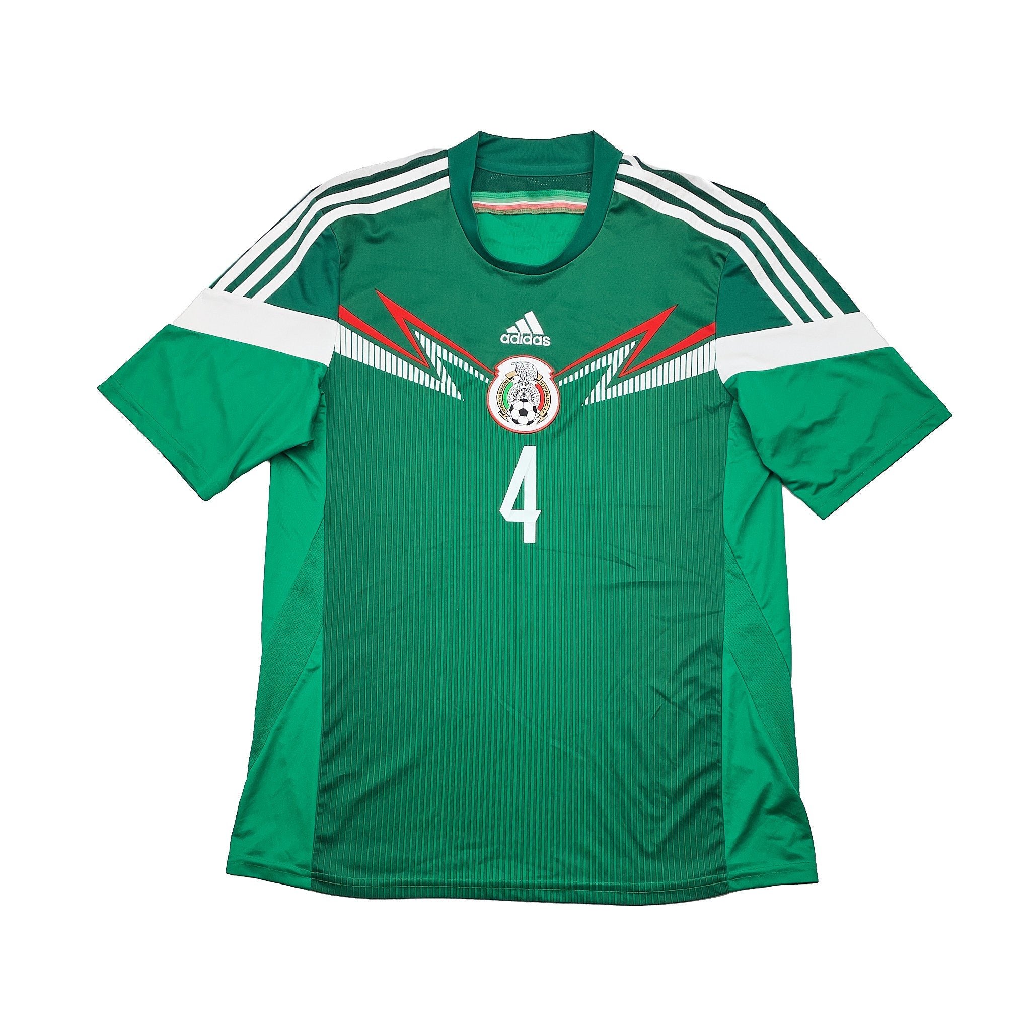 Buy 2014 Mexico R.Marquez 4 Home Shirt (L) Adidas ~ Free worldwide shipping ~ Authentic Vintage Football Shirts from Cult Kits