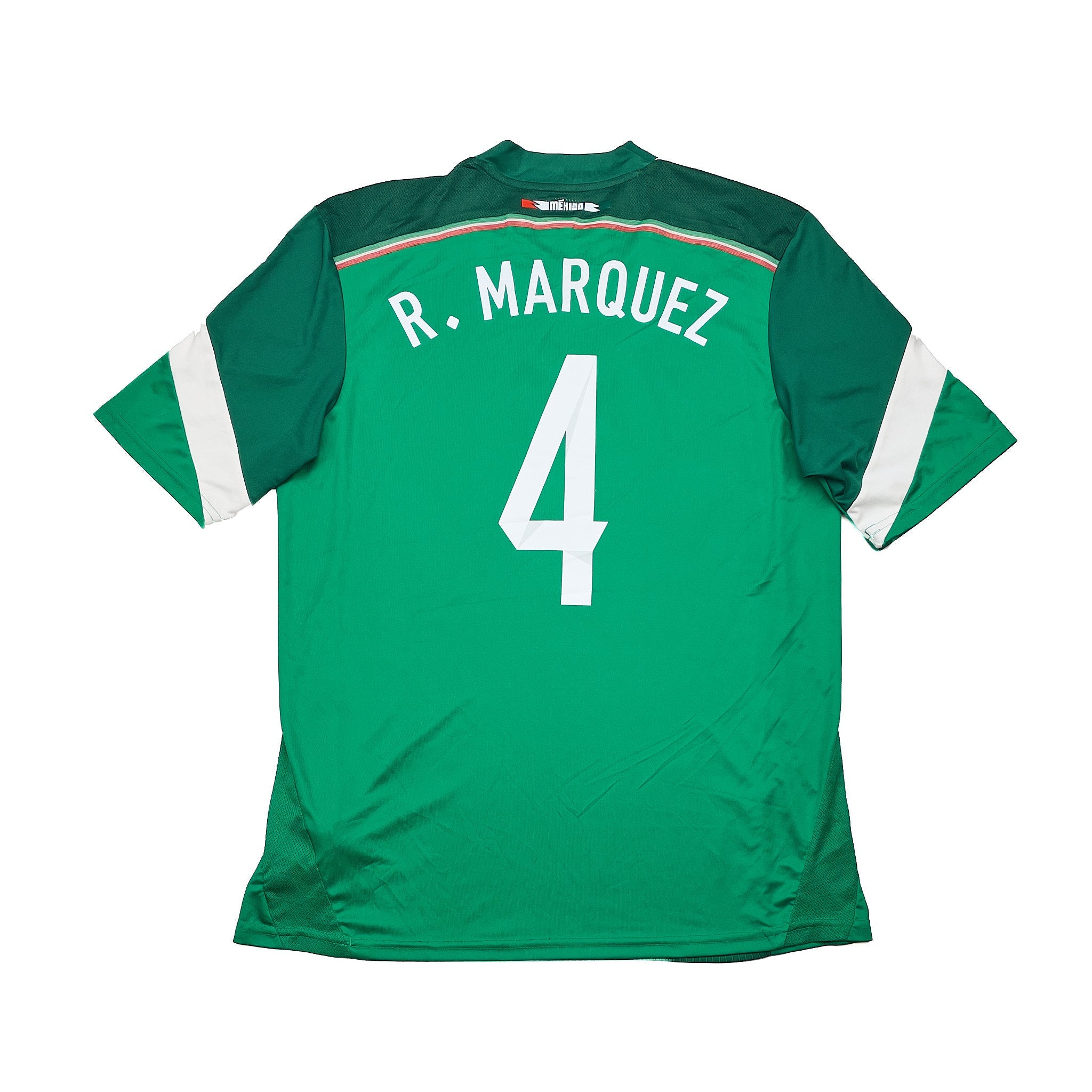 Buy 2014 Mexico R.Marquez 4 Home Shirt (L) Adidas ~ Free worldwide shipping ~ Authentic Vintage Football Shirts from Cult Kits