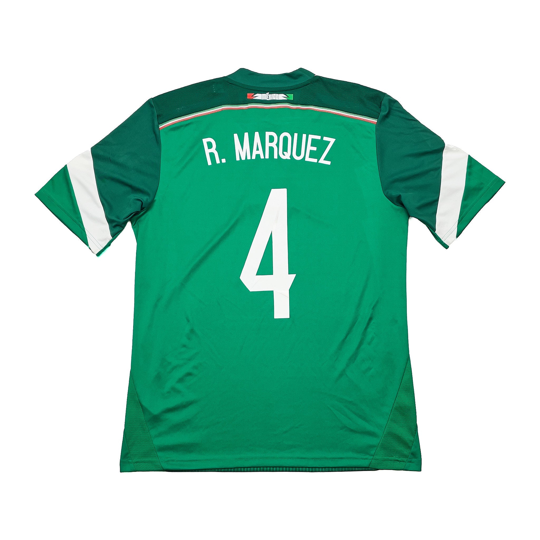 Buy 2014 Mexico R.Marquez 4 Home Shirt (M) Adidas ~ Free worldwide shipping available ~ Authentic Vintage Football Shirts from Cult Kits
