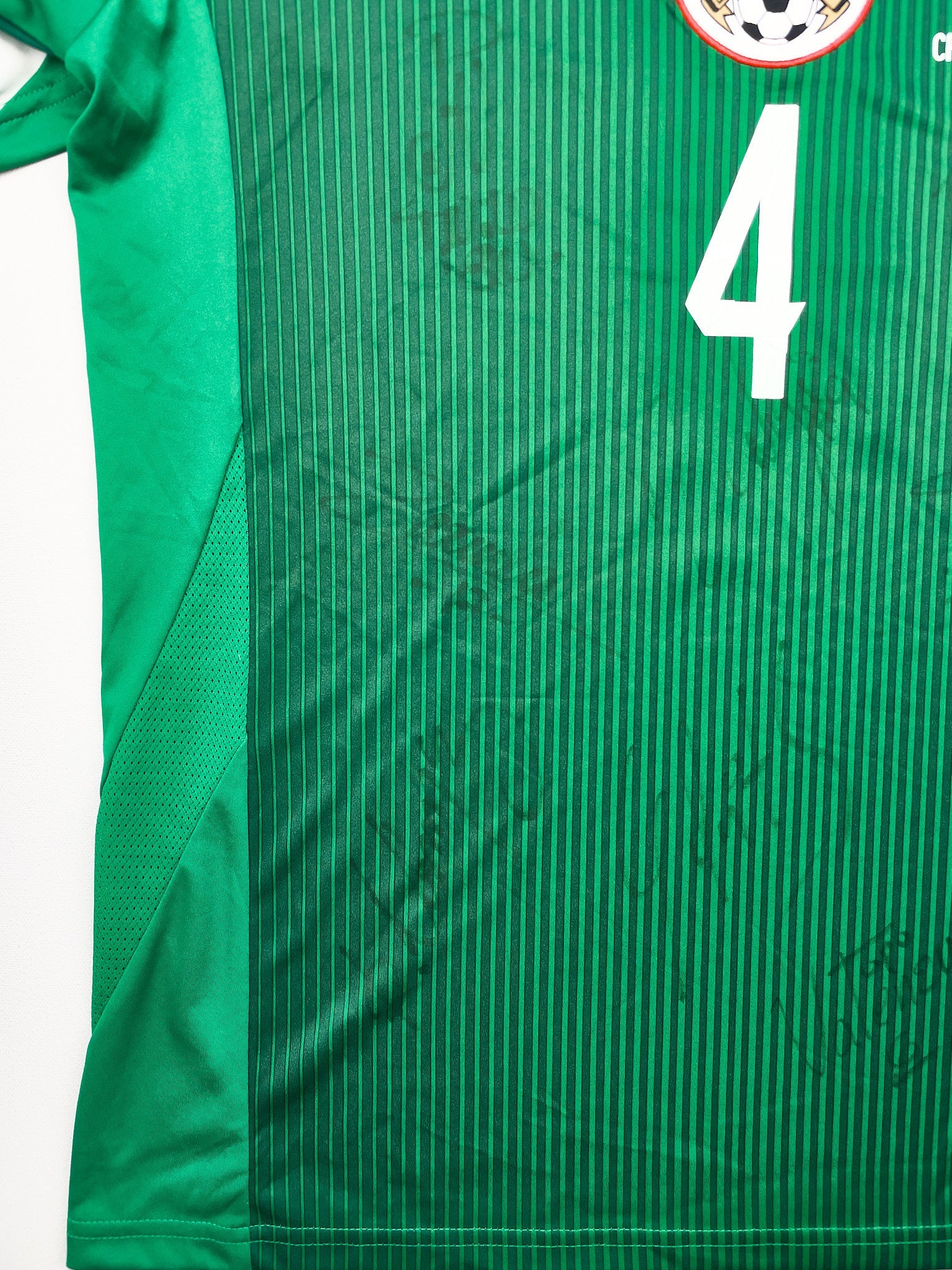 Buy 2014 Mexico R.Marquez 4 *Squad Signed* Home Shirt (M) Adidas ~ Free worldwide shipping ~ Authentic Vintage Football Shirts from Cult Kits